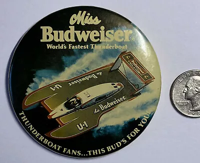 2 Miss Budweiser Speed Boat Pins Original Not A Copy And 1 Logo Racing Pin • $5