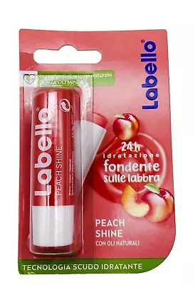 Labello Peach Shine Lip Balm With Shine Pigments Long-lasting Hydration For 24H • $18.99