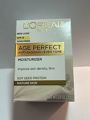 L’Oreal Paris Age Perfect SPF 15 Moisturizer Day Cream 2.5 Oz NIB Anti-Sagging • $21.25