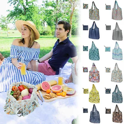 12Pcs Reusable Shopping Tote Bags Large Capacity Groceries Bags Foldable StJvM • $26.49