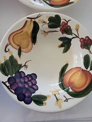 HD Designs Vintage Fruit Hand Painted  Soup Plates Set Of 4 • $15.95