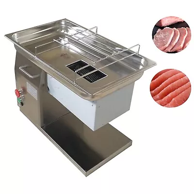 Desktop QH Meat Slicer 3mm Blade Electric Meat Processing Equipment 110V 550W • $863.55