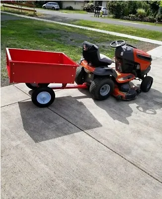 600lb Cap Steel Dump Cart Garden Yard Lawn Mower Tractor ATV Trailer 10 Cu. Ft.  • $201.99