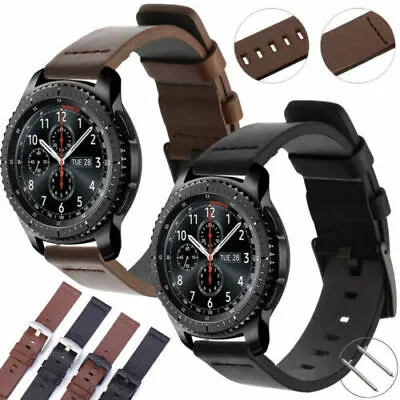 22mm Leather Watch Bands Strap For Samsung Galaxy Gear S3 Watch 3 45MM 46MM • $15.99