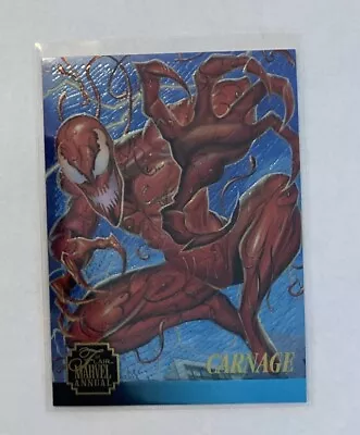 1995 Fleer Marvel Flair Annual Chromium CARNAGE Limited Edition Card #2 Of 12 • $5