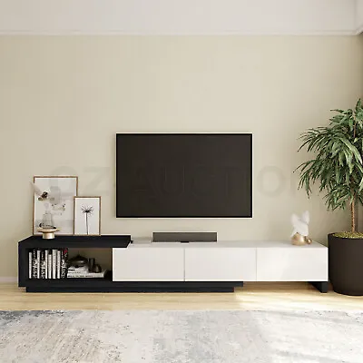 $289.95 • Buy 190-260cm Extendable TV Cabinet Entertainment Unit Console Table Black&White