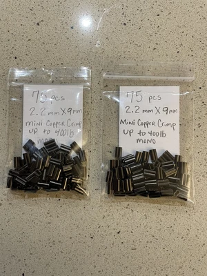 $6 • Buy Mini Copper Duck Decoy/Fishing Crimp Sleeves 2.2mm 9mm