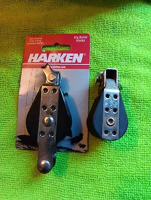 Harken Big Bullet W/ Shackle And Becket 147 And 1 Vintage Double Block • $24