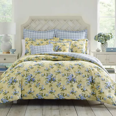 Laura Ashley 100% Cotton (Soft & Breathable) Duvet Cover Multi Piece Set • $129.99