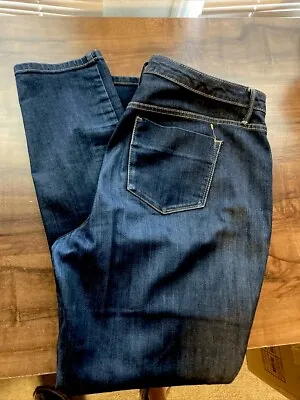 Women’s Mossimo Curvy Skinny Jeans Prem. Denim Dark High Rise Size 14 S/C   28”L • $7.99