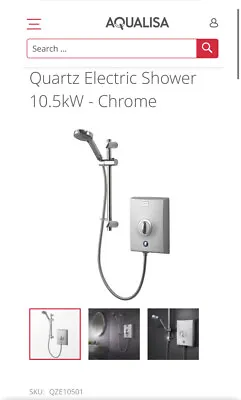 £245 • Buy Aqualisa Quartz Chrome Electric Shower With Adjustable Head 10.5 QZE10501 