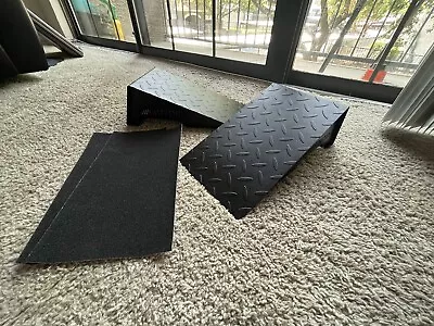 Squat Wedge Block Steel 20 Degrees Premium Non-slip Grip Squat Ramp (Pair) • $29.99