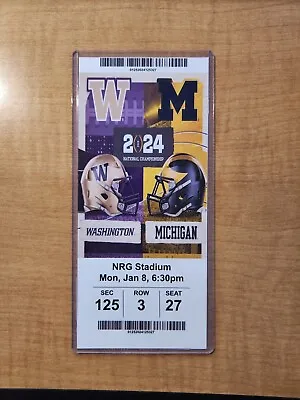 Commemorative 2024 FBS National Championship Ticket Michigan Wolverines • $23