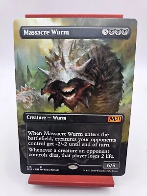 MTG Massacre Wurm Borderless  – Core Set 2021 Card # 316 NM • $7.99