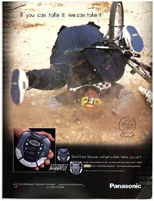 2001 Panasonic Shockwave Print Ad BMX Bike Crash Portable CD Player Get Worked • $11.50