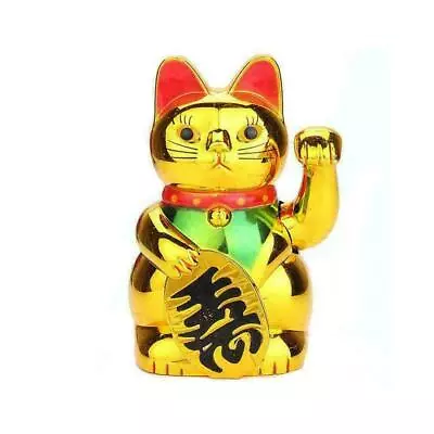 Chinese Lucky Cat Wealth Waving Hand Cat Maneki Neko Wel Cats FengShui G4N2 • $12.69