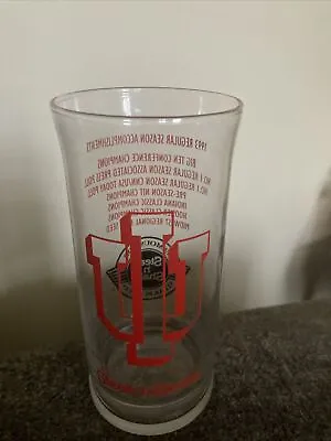 Vintage 1993 Steak N Shake Glass Indiana University Rare • $8