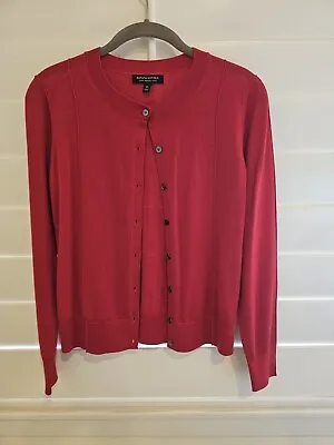 Banana Republic 100% Merino Wool Cardigan Sweater Size XS Red EUC • $39