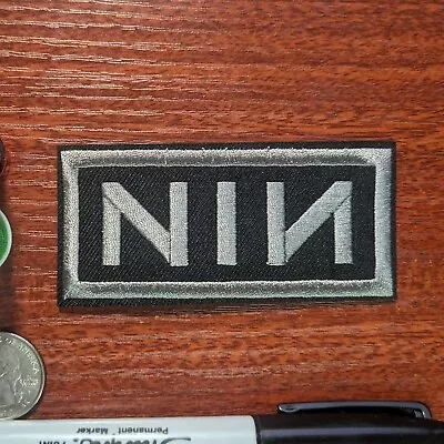 Nine Inch Nails Patch NIN Industrial Electronic Embroidered Iron On 3.5x1.75 • $5