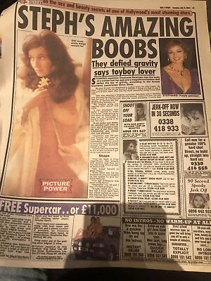 Vintage Cut Out From The Daily Sport Newspaper 06/07/1993 Stephanie Beacham • £0.50