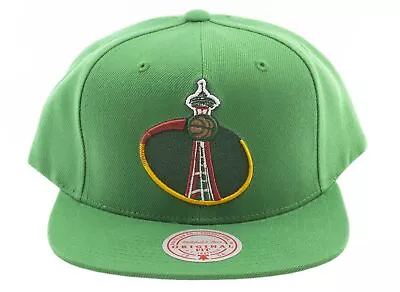 Mitchell & Ness Green NBA Seattle Supersonics Logo Remix HWC Snapback Hat - OSFA • $24.95