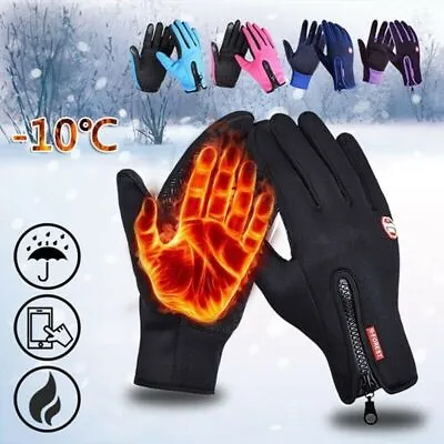 Winter Touch Fingers Gloves For Women Men Cold Weather Waterproof Thermal Gloves • $9.79