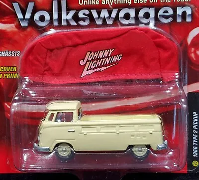 Johnny Lightning 66 1966 VW Volkswagen Type 2 Pickup Truck +Car Cover W/RRs Yell • $9.99