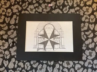Rosslyn Chapel Scotland  Masonic Freemasonry Art Print Plan Mounted • $27.38