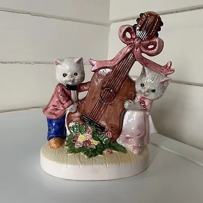 Vintage Cats Kittens Ceramic Figurine 15cm High • $39