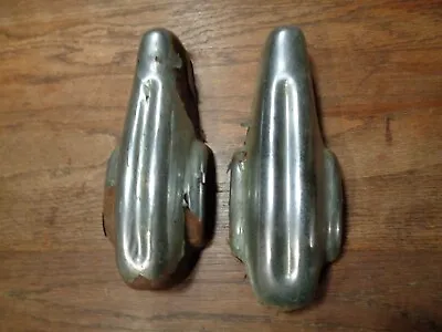 Vintage Chrome Bumper Guards Pair Rusty Austin Healy ? Jalopy Rat Rod Chevy Ford • $49.58