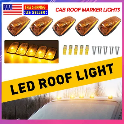 LED Cab Roof Parking Marker Clearance Lights 5 Piece Kit For Chevy GMC Truck • $26.99