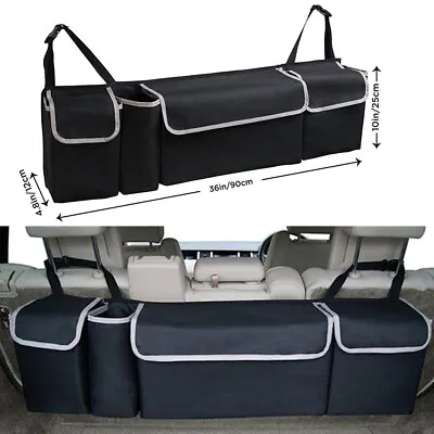 $31.10 • Buy Car Trunk Organizer Car Interior Accessories Rear Seat Storage Box Bag 4 Pocket