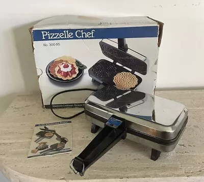 Vitantonio Pizzelle Chef Model 300-NS Vintage Italian Cookie Maker Iron With Box • $49.99