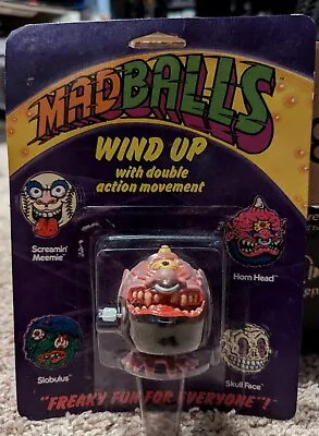 NOS 1986 MADBALLS Wind-Up Action Figure Monster WU Toy  Horn Head  Vintage NIB • $39.99