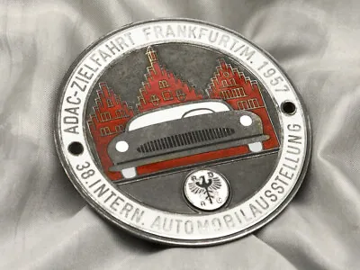 Old German Badge 1957 IAA Frankfurt ADAC Plakette Porsche Merceds BMW VW #447 • $56