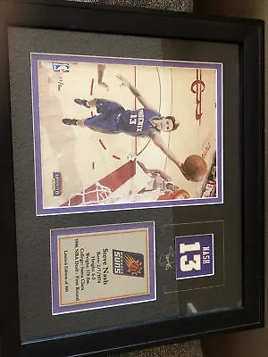 Steve Nash Suns Limited Edition Mounted Memories Plaque • $50