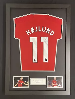 Hand Signed Rasmus Hojlund Framed Manchester United Football Club Display COA • $630.21