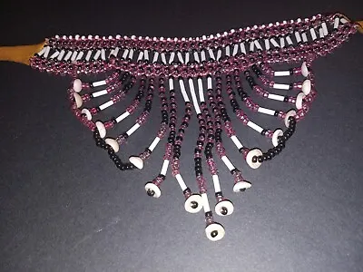 Old Vintage Native American Necklace Hand Beaded White Earth MN. Ojibwe Tribe  • $199.99
