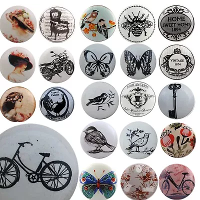£2.60 • Buy Black Vintage Ceramic Door Knobs OVER 50 DESIGNS Handles Cupboard Drawer Pulls
