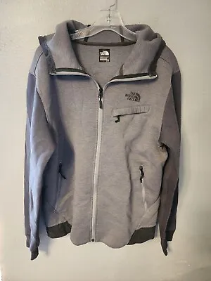 The North Face Zip Up Hoodie Mens Large Gray Jacket Pockets  • $24.99