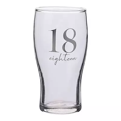 Birthday Pint Beer Glass With Silver Detail - 18 • £15.01