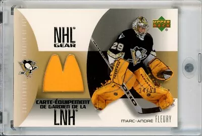 2005-06 McDonald's Upper Deck Goalie Gear #MG1 Marc-Andre Fleury PAD 24/50 • $272.61