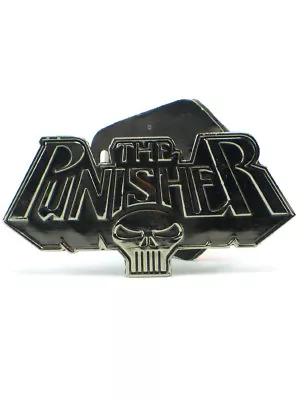 The Punisher Solid Chrome Metal Men's Belt Buckle Skull Marvel Comics Heroes New • $19.95