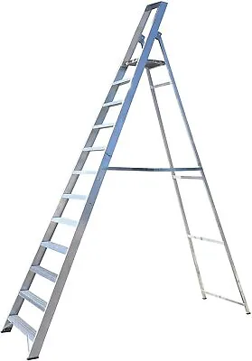 Industrial Step Ladders Platform - 4-12 Tread Available! Aluminium EN131 • £173.99