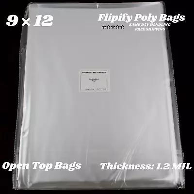 9x12 Clear Plastic Bags Packing Shipping Lay Flat Open Top Poly Baggie 1.2 Mil • $10.99