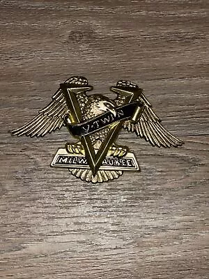 $43.12 • Buy V Twin Milwaukee Motorcycle Eagle Emblem With Sticky Back New Nice NOS￼