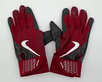 Nike Alpha Batting Gloves Men's Large Team Maroon/Black/White • $29.66