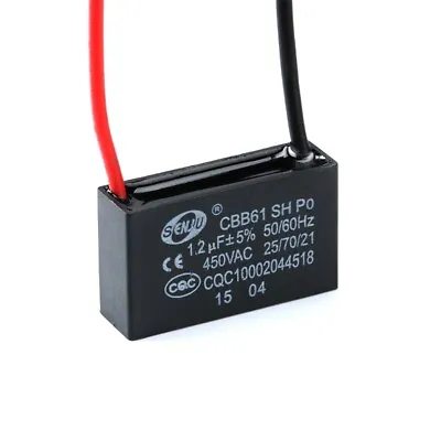 450V CBB61 Capacitors 1uF/1.2uF/1.5uF/1.8uF/2uF-20uF Motor Fan Start Capacitor • £2.51