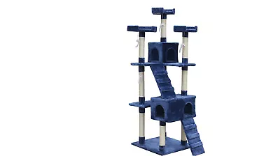 YES4PETS 180 Cm Cat Kitten Scratching Post Tree W Ladder-Blue • $119.99