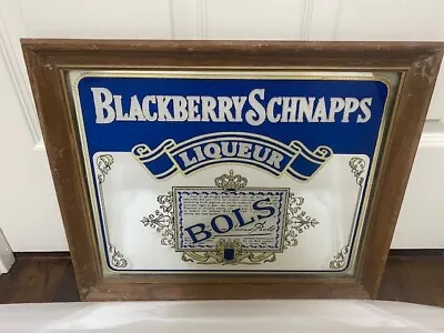 BLACKBERRY SCHNAPPS LIQUEUR BOLS Vintage Bar Pub Tavern Mirror Sign Rare • $70